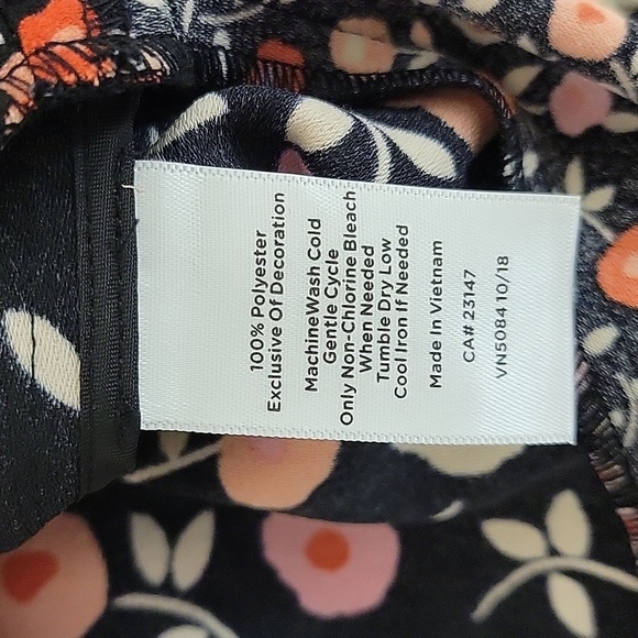 Talbots Pink Ruffled Floral Sheath Midi Dress Womens Sz 2 Polyester - Picture 9 of 9